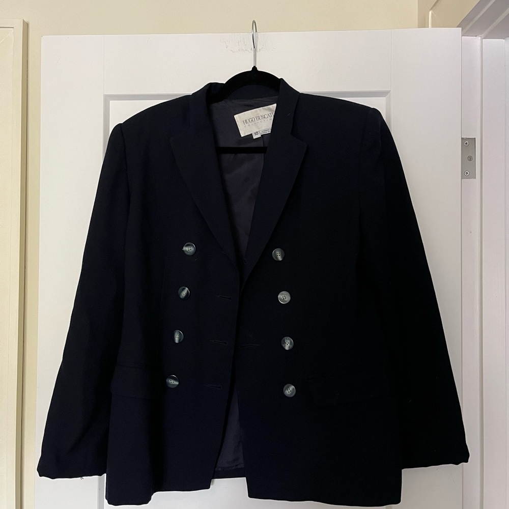 Nwot Hugo Buscati 💯 wool classic double breasted blazer jacket